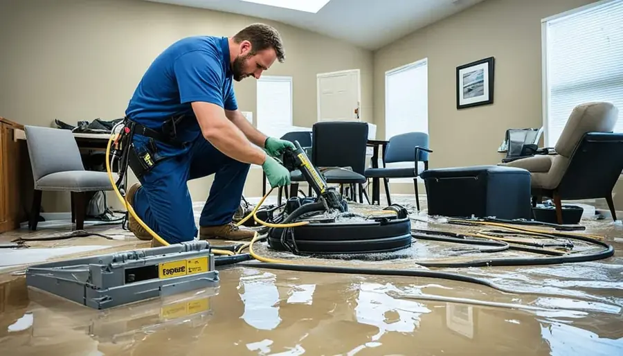 Flood water from a St. Louis creek inside a South County home