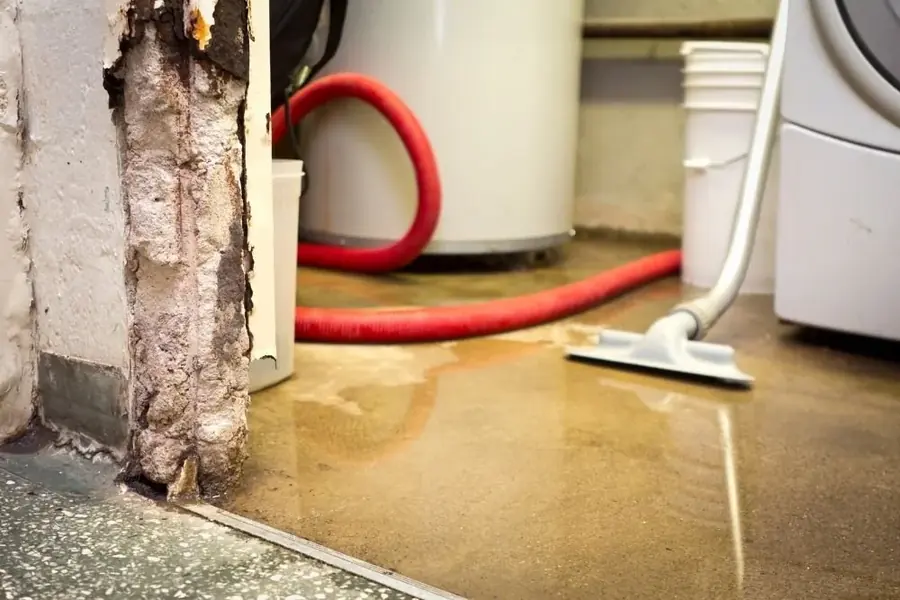 Failed braided supply line leaking under a St. Louis sink
